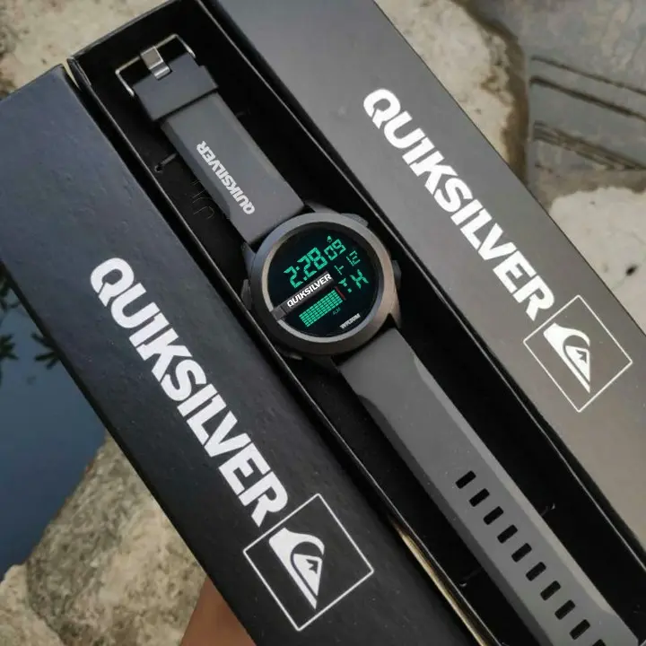 Quiksilver Men's Watches Drone Strab Rubber Digital WaterProof Led Watches NOBOX