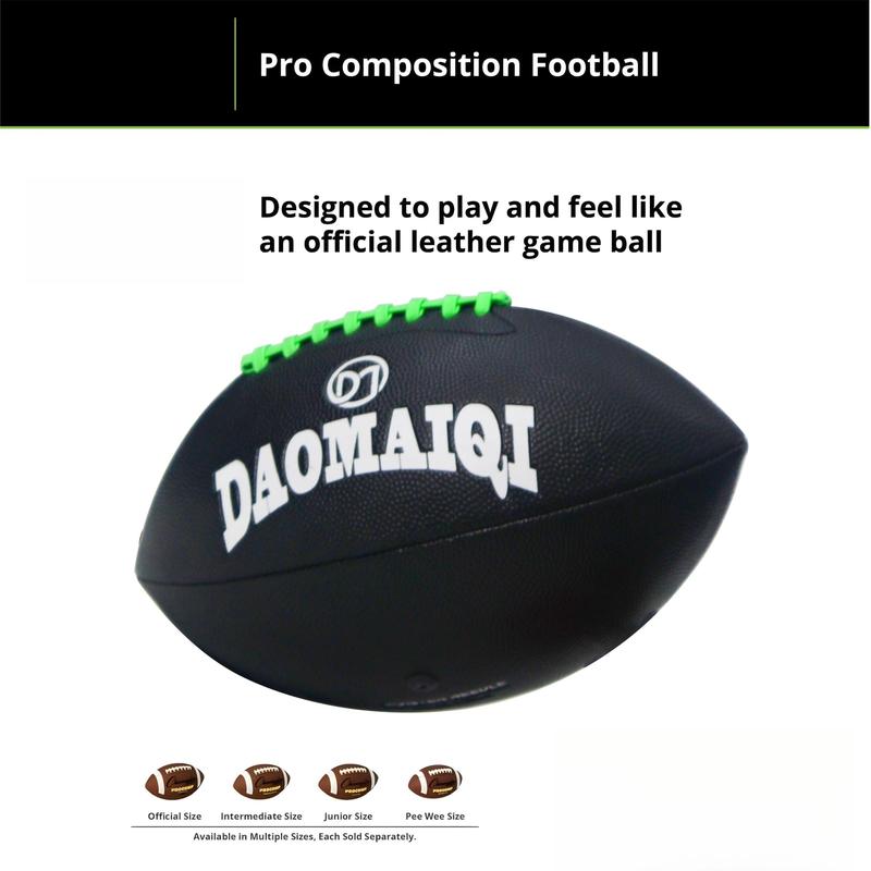 American Football, 1 Count Standard Professional Match Rugby Ball, Hygroscopic PU Leather Classical Football, Ball Sports Equipment for Adults 3