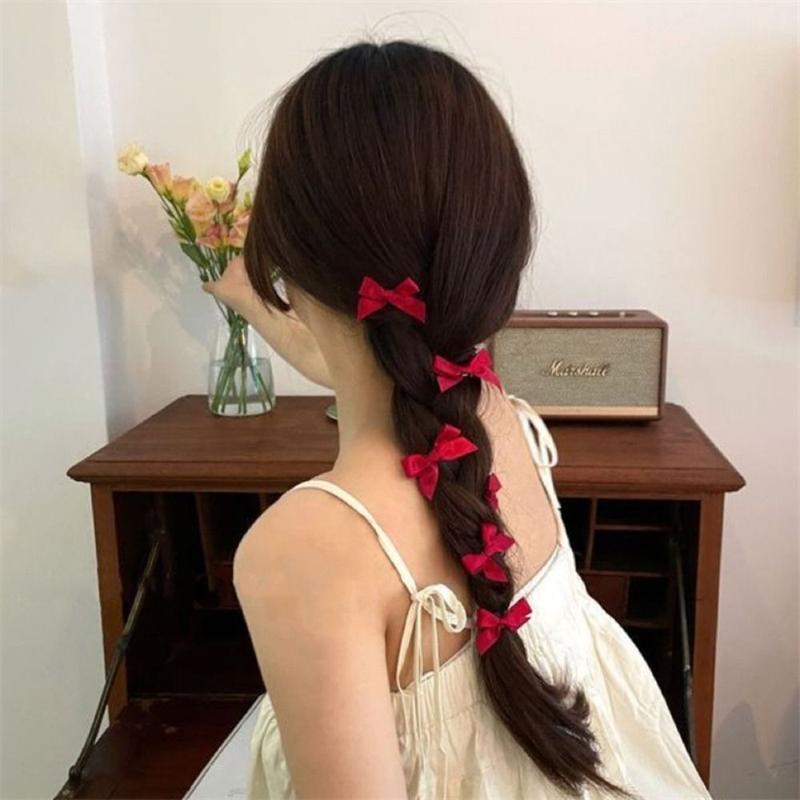 Product Introduction of 1PC New Mini Bowknot Hair Clips Fairy Hair Accessories Bow Hairpin Sweet Headwear Ribbon Barrette Girls 9
