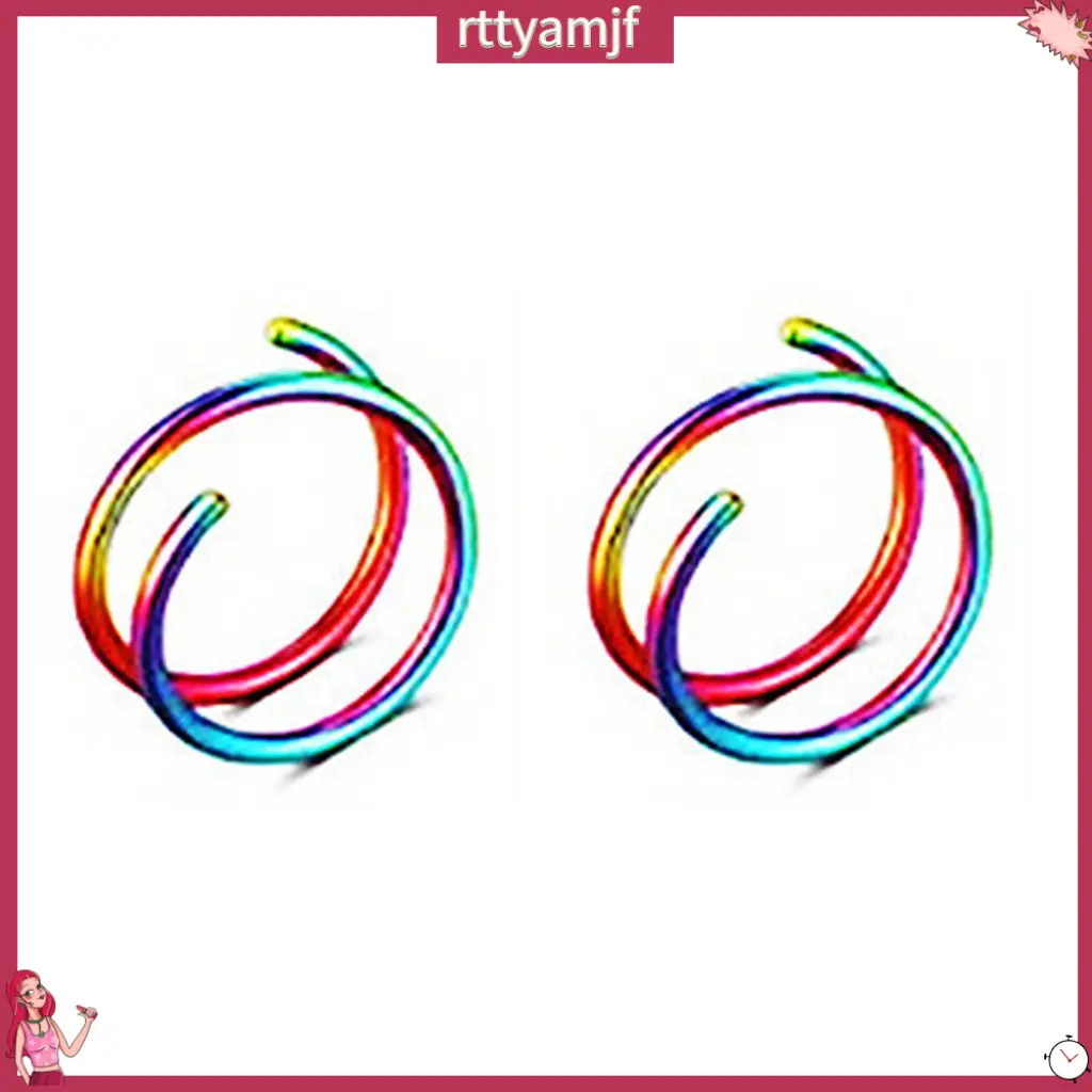 rttyamjf- Nose Spiral Ring Eye-catching Attractive Nose Spiral Ring Stylish Piercing Nose Ring Decor Women Jewelry for Club All-Match