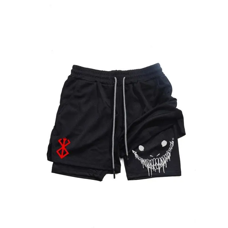 Berserk- Men's 2-in-1 sports shorts, running quick drying shorts, gym and fitness training, double layered