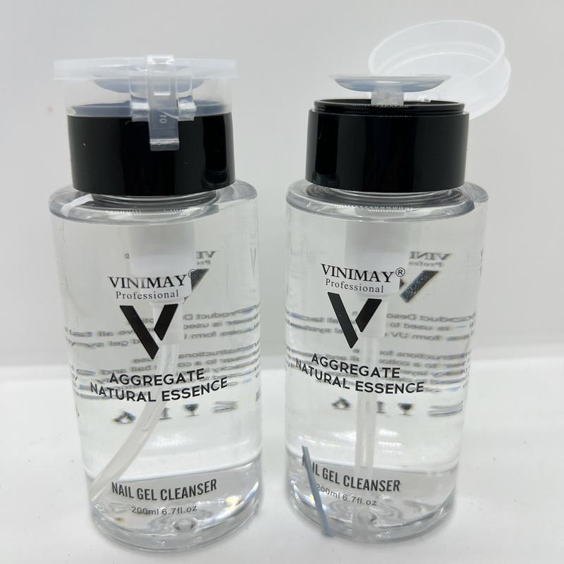 Nước lau gel Vinimay 200ml chai có nắp nhấn, tiện lợi, dụng cụ nail