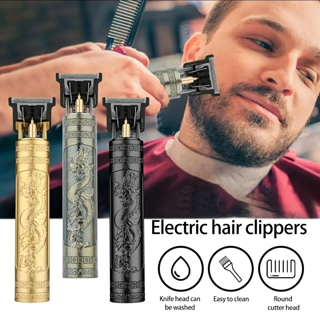 Alat Cukur Rambut Listrik Tanpa Kabel Model T9 Dragon Naga - Cocok untuk Pria - Elektrik, Mesin, Gunting, Kumis, Jenggot