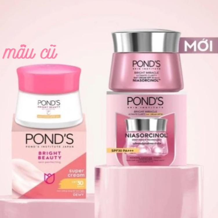 Kem Ponds hỗ trợ dưỡng trắng da ban ngày 30g ( màu hồng) _ hỗ trợ chăm sóc da