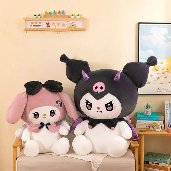 New Little Devil Kuromi Doll Angel Melody Plush Toy Cute Pillow Holiday Gift