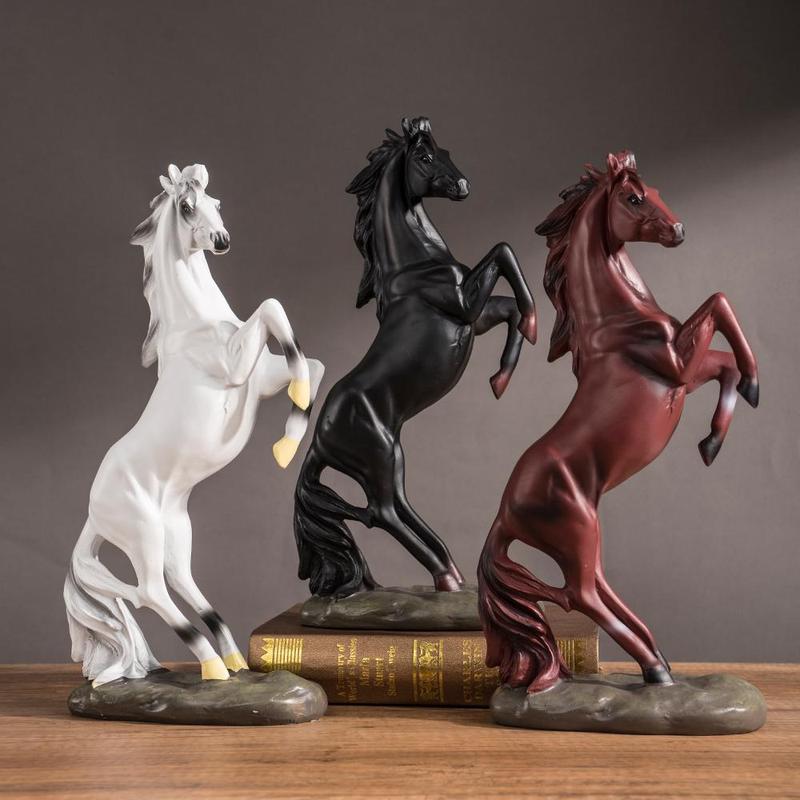 Horse Statue,  1 Count  European Style Resin Horse Ornament, Home Decor for Living Room & Office, Perfect Housewarming Gift 8