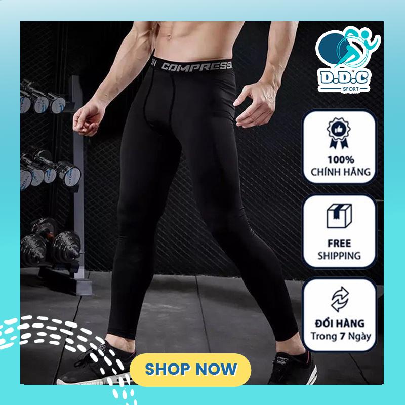 [TẶNG TẤT] Quần Áo Giữ Nhiệt Thể Thao Nam FREESHIP - Quần Áo Body Giữ Nhiệt Cao Cấp - Quần Combat Pro Cao Cấp - Quần Áo Tập Gym Legging DDC Sport - Quần Chạy Bộ quần  giữ cầu lông