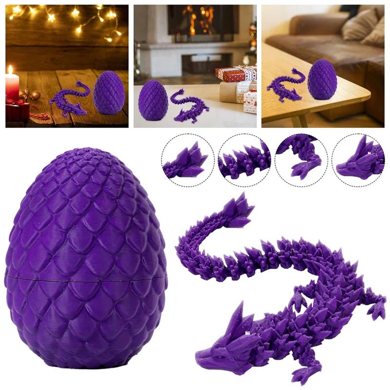 Product Introduction of Quà Tặng Sáng Tạo, Với Trứng Rồng, Tượng Rồng Khớp Nối In 3D, Đồ Chơi Giải Tỏa Căng Thẳng Rồng Bể Cá Trứng Rồng In 3D, Trang Trí Nội Thất, HomeTk 20