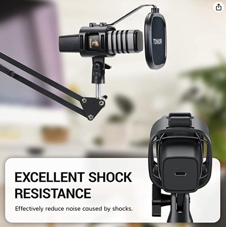 TONOR TC30+ USB Microphone Kit, Podcast PC Cardioid Condenser Studio Computer Mic Bundle with Adjustment Boom Arm Stand for Recording Gaming Streaming Singing YouTube Video Voice Over 4