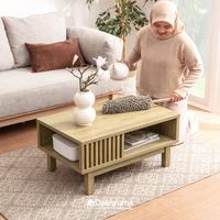 Gambar Dekoruma TATSURO Meja Tamu Kayu - Coffee Table Minimalis - Cokelat dari Dekoruma Official Store Kab. Bekasi 2 Tokopedia