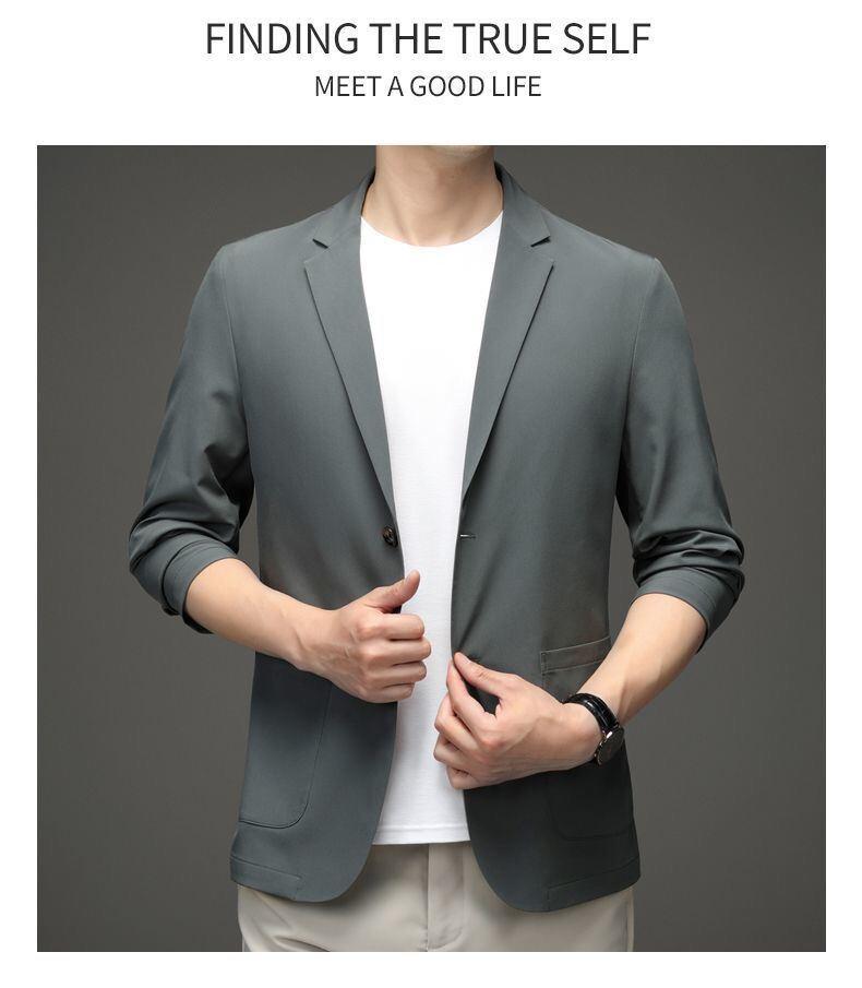 Product Introduction of Thin, loose men's suit for summer. Sun Protection Coat Ice Silk Casual Business Style Sun Protection Coat for Men 13
