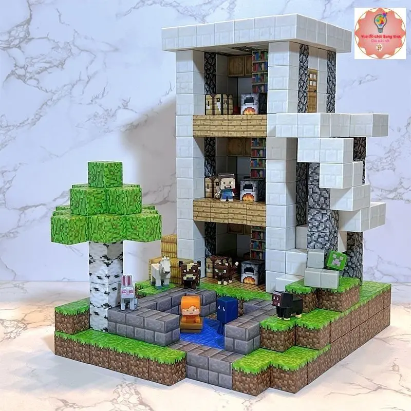 Mô Hình Lắp Ráp Minecraft Từ Các Khối Nam Châm Block Minecraft Nam Châm Đồ Chơi Xây Dựng Các Khối Nam Châm Minecraft 0