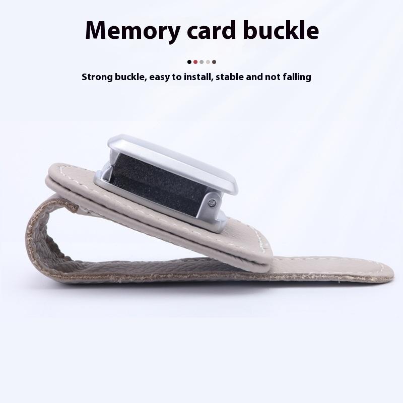 Car Sunshade Glasses Clip Multifunctional Bill Storage Car Sunglasses Bracket Creative Cow Leather Car Supplies 3