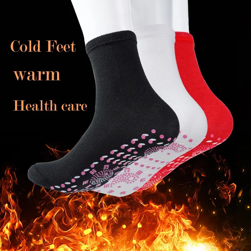 Warm Heating Socks Unisex Comfortable Massage Winter Elastic Magnetic Health Floor Socks