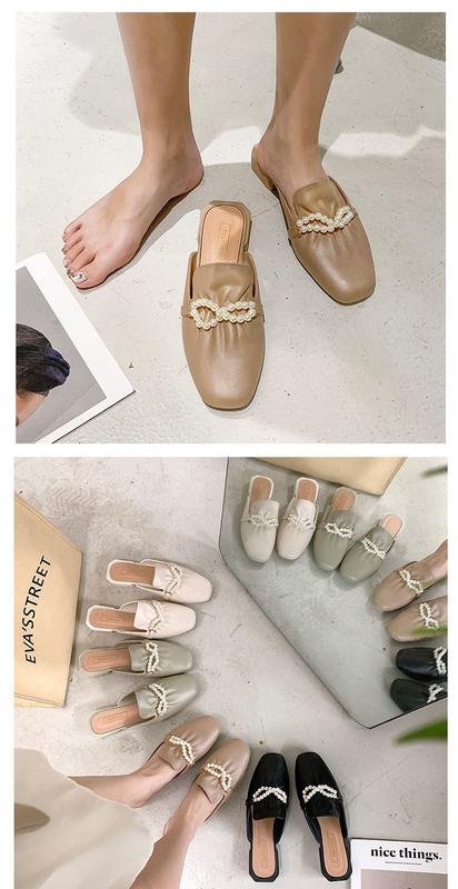 Product Introduction of Women's Summer Fashionable Outdoor Slippers 2022 New Korean Style Internet Celebrity Ins Home Non-Slip Cute Trendy Closed Toe Half Slippers 14