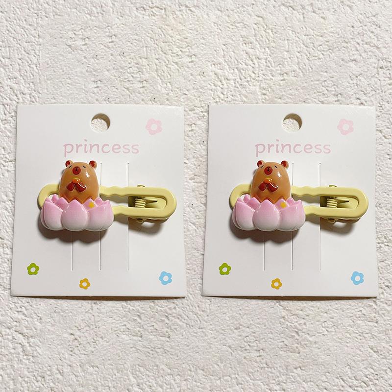 Kẹp Tóc Capybara Hoạt Hình, Dễ Thương Và Ngọt Ngào, Kẹp Đầu Động Vật Hoạt Hình, Kẹp Bên Cho Bé Gái Và Trẻ Em, Phụ Kiện Tóc, Quà Tặng, Bộ 2 Chiếc 7