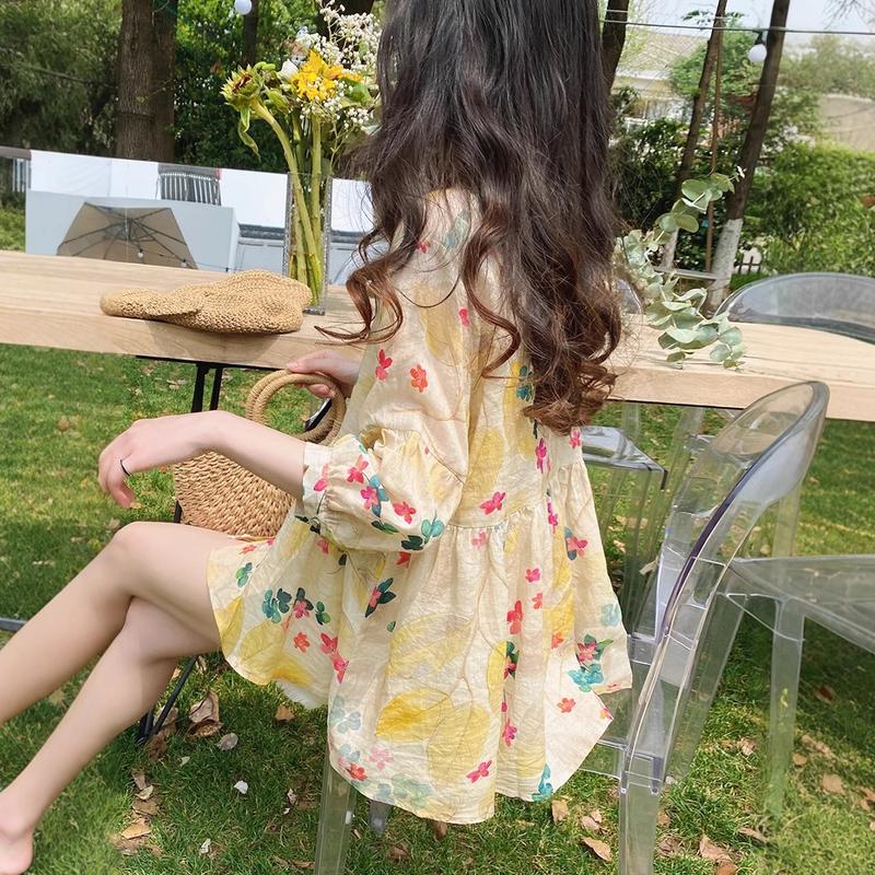 Áo Sơ Mi Babydoll, Phong Cách Hàn Quốc, Dáng Rộng Vừa Vặn, Thích Hợp Đi Đi Lại, Thiết Kế Hoa Sang Trọng Chất Liệu Ramie Cao Cấp, Áo Cánh Phồng Thoải Mái, Áo Sơ Mi Tay Lửng Có Sẵn Vận Chuyển 24 giờ 3