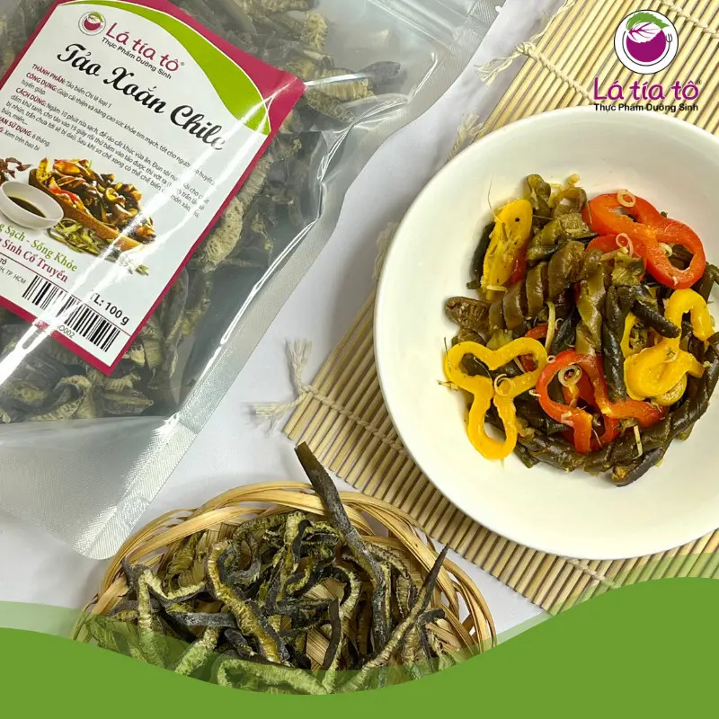 TẢO BIỂN XOẮN CHILE 100gr/500gr - LÁ TÍA TÔ