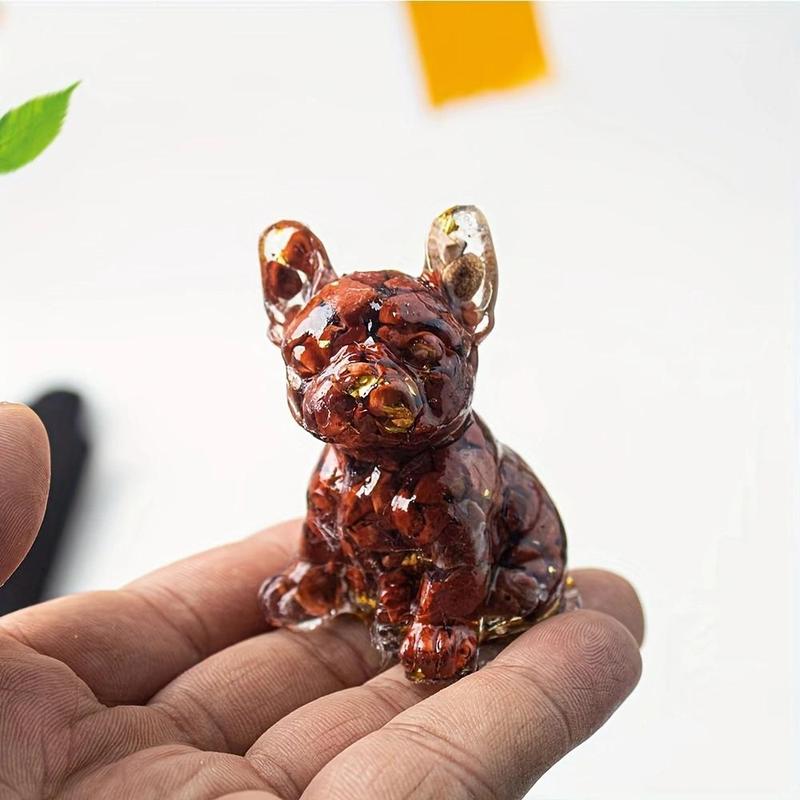 Product Introduction of Bulldog Design Crystal Ornament, 1 Count Pocket Resin Dog, Monumental Decor for Home Office Desktop, Gift for Friends 17