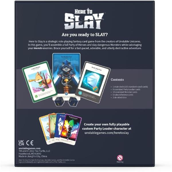 Bộ trò chơi Boardgame - Here to Slay (2020) Powerful heroes band together to slay monsters for their abilities 2