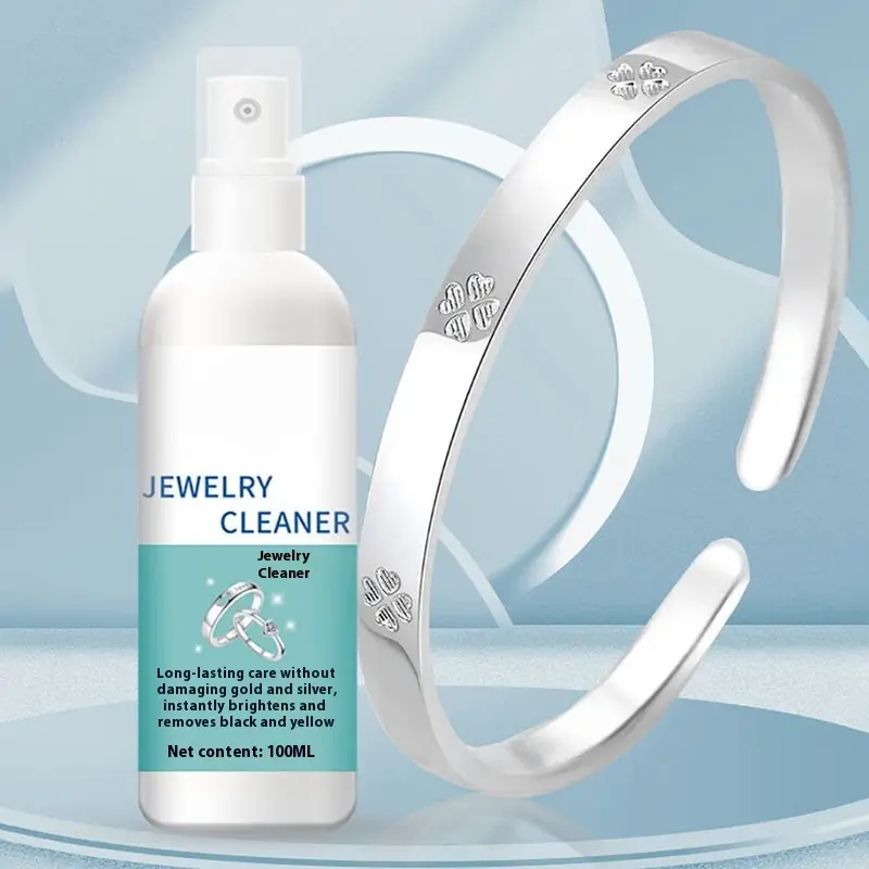 Jewelry Cleaner Decontamination Spray Jewelry Restoration Renovation Agent Professional Silver Polishing Cloth Polishing Cleaning Solution Household