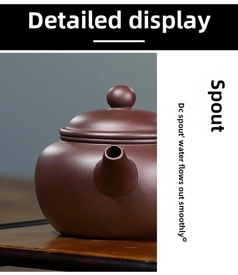 Product Introduction of # Purple Clay Pot# [Lifetime Fidelity] Yixing Purple Clay Pot Pure Handmade Famous Authentic Tea Brewing Size Capacity Yixing Original Yixing Clay Teapot Tea Set Purple Clay Handmade Vintage Tang Yu Pot Household 11