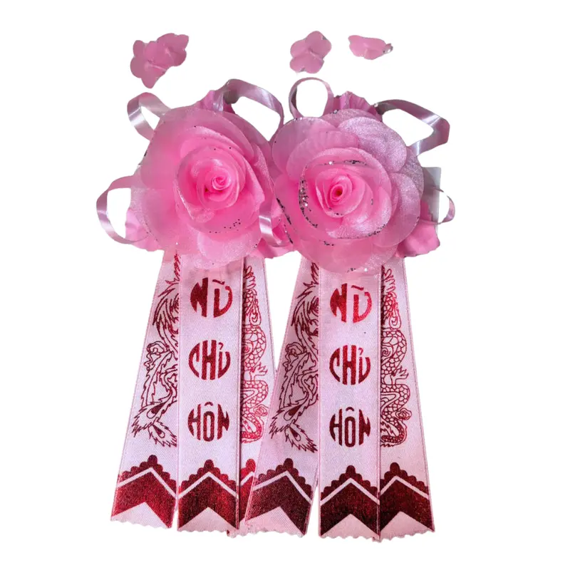 SET 1 CẶP HOA CÀI ÁO ĐÁM CƯỚI, HAI HỌ, HOA CHỦ HÔN, NHÀ TRAI NHÀ GÁI 1