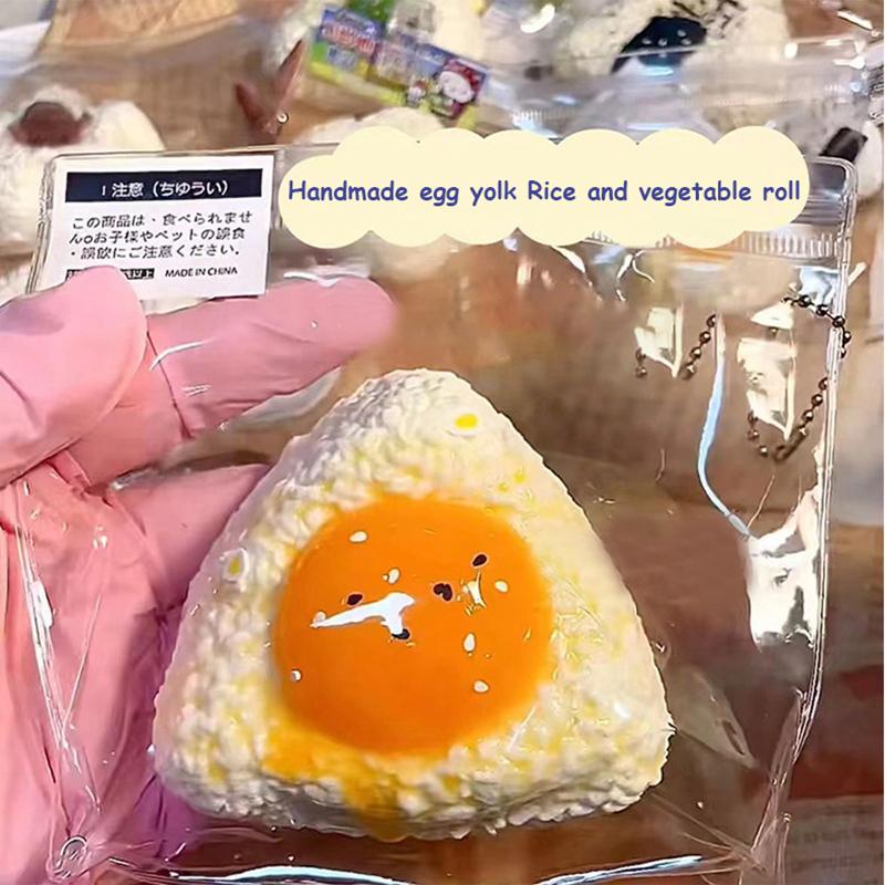 New Handmade Silicone Simulated Egg Rice Ball Mochi Taba Squishy ...