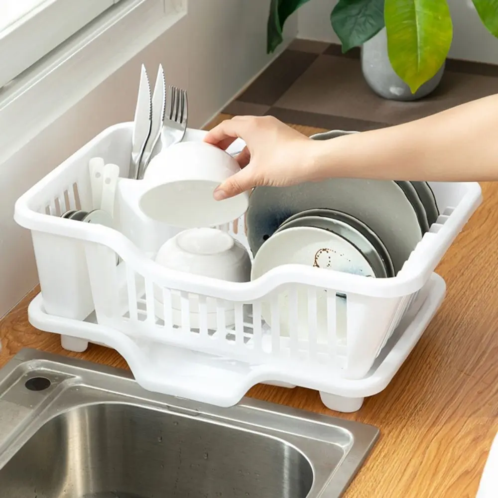 Bowls Countertop Dinnerware Plates Dish Drying Rack Drain Board Utensils Drainer Rack Storage Rack Kitchen Organiser