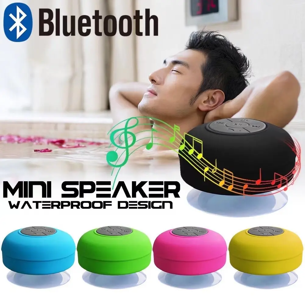 ￼BT06 Mini Bluetooth Speaker Portable Waterproof Wireless Hands-Free Speaker Shower Bathroom Swimming Audio