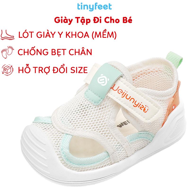 Giày Tập Đi Cho Bé Chống Bẹt Chân TINYFEET WJ05 Giày Cho Bé Trai Bé Gái Tập Đi Lót Giày Y Khoa Đế Mềm Chống Trơn Trượt