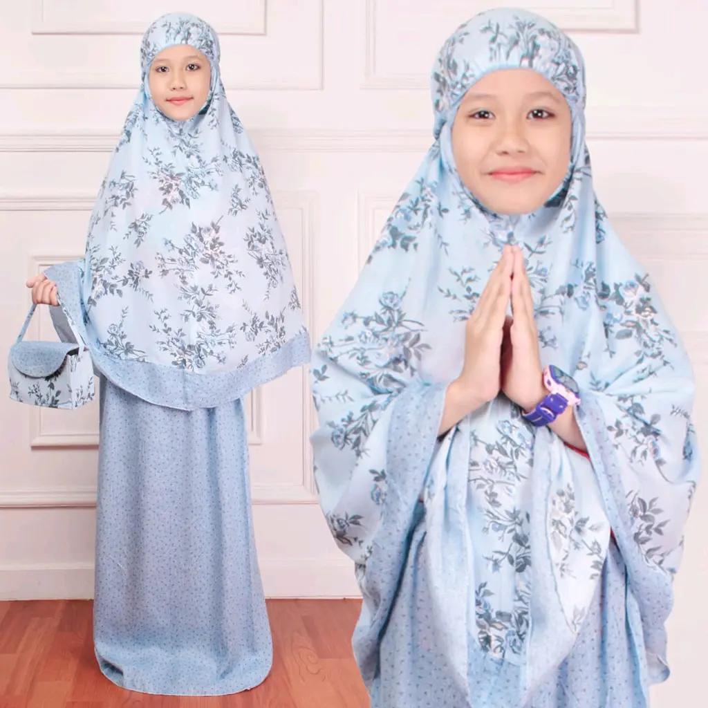 Mukena anak TANGGUNG KEIRA (USIA 4-13TAHUN) Rayon Bali Free tas cantik Mukena Anak