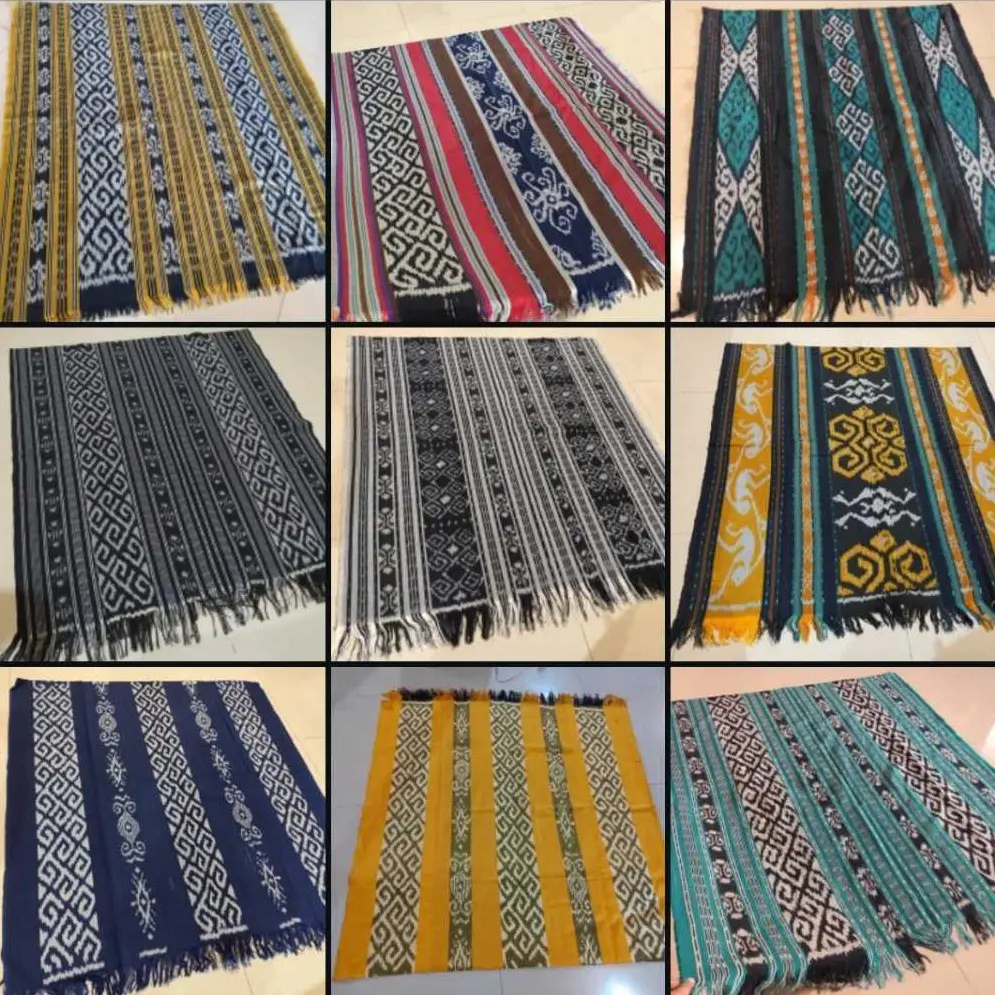 Kain Tenun Ikat Troso Ethnic Motif Nusantara ATBM Tenun Troso Jepara Etnik Bahan Baju Pria Wanita Motif Dayak Kalimantan Toraja Sulawesi Nusa Tenggara