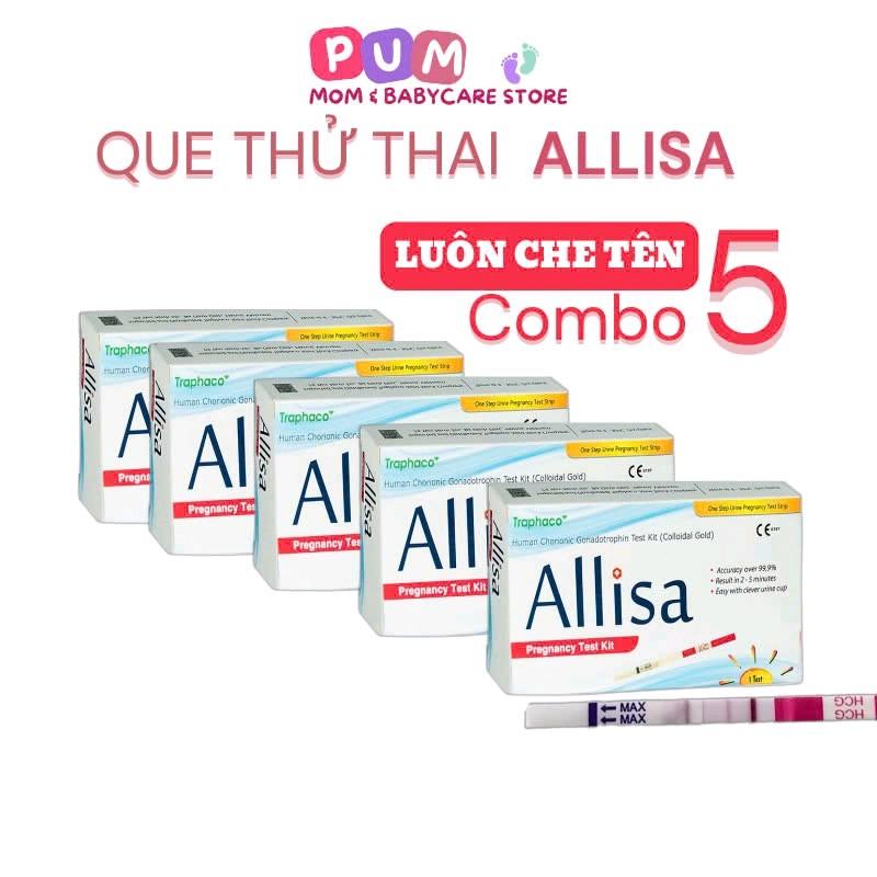 Combo 5 Que thử thai ALISA Traphaco chính xác, loại tốt - che tên que thử