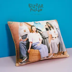 Bizzarpillow Bantal Foto Custom Fullprint 30x40 cm Kain Yelvo Hadiah | Isi Silikon BZ026