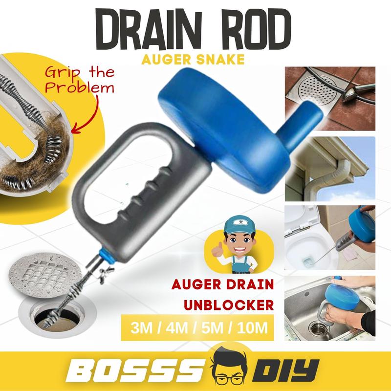 Drain Unblocker Flexible Rod Auger Snake Rod Drain Unclogged - TikTok ...