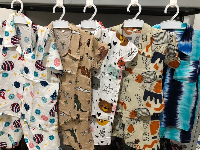 Oneset Kemeja anak unisex bahan rayon full printing 3