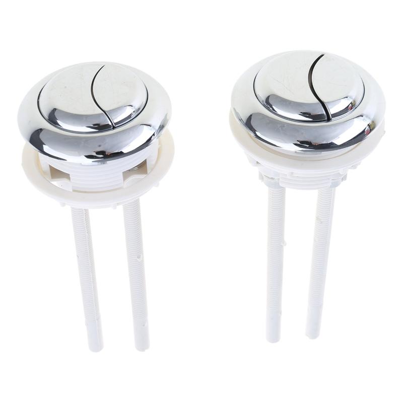 2pcs Round Toilet Tank Flush Button Adjustable Toilet Water Tank Button Double Push Flushing Button Toilet Accessories 4