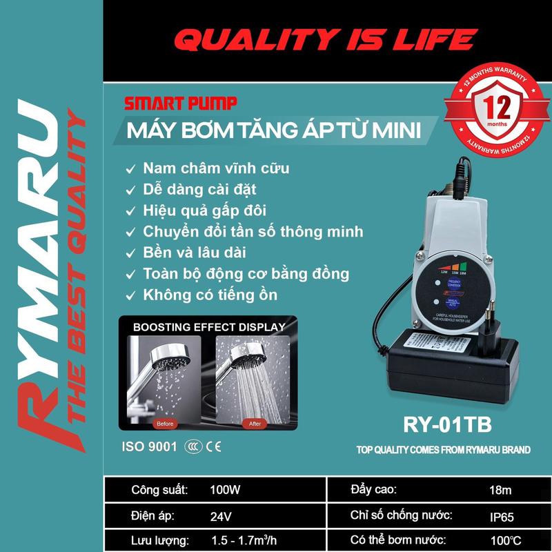 Máy bơm tăng áp mini , máy bơm từ dùng cho một thiết bị công suất 100w 0