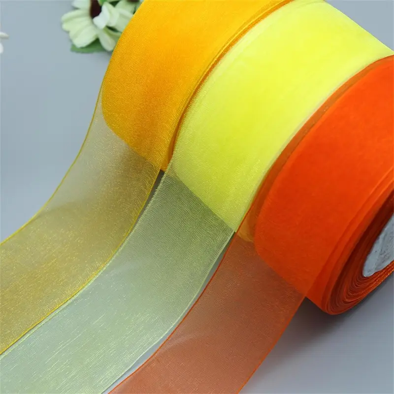 Solid Color Satin Ribbon, 1 Piece 50 Yards Colorful Ribbon, DIY Gift Wrapping Ribbon, Party Decoration Supplies for Wedding Birthday Festival 3
