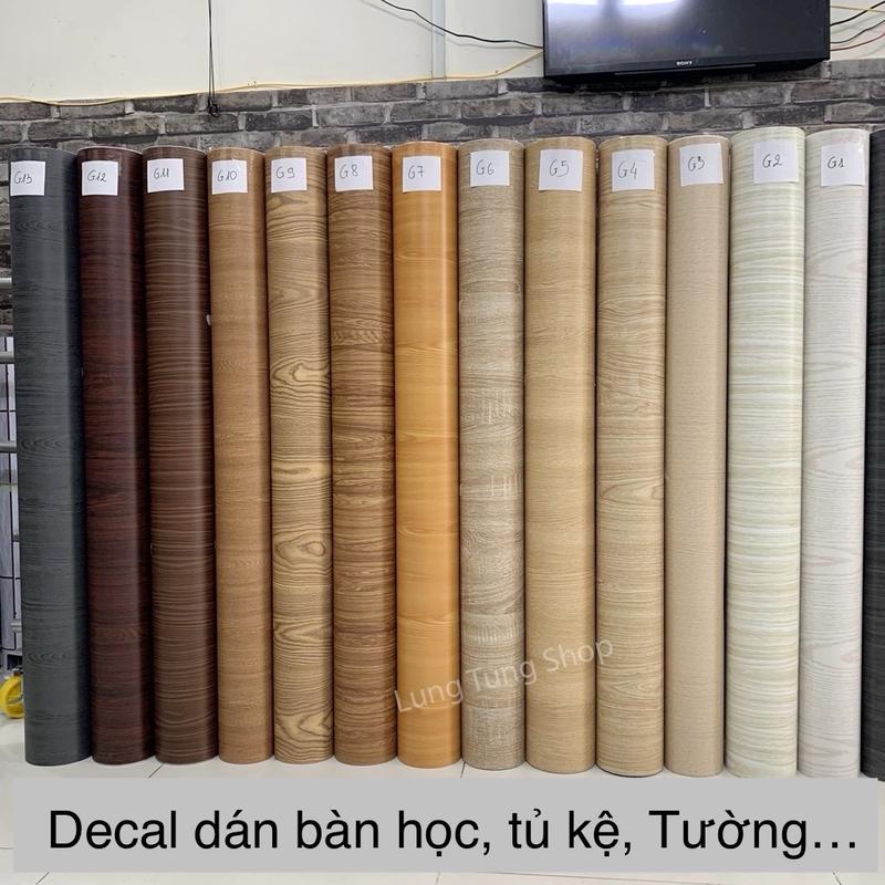 Decal Vân Gỗ, Giấy Dán Tường Bàn Tủ Vân Gỗ Có Keo Sẵn Bóc Ra Dán Đồng Decor