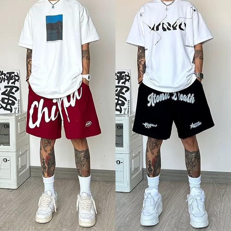 M-5XL Quần Short Nam Nữ Mùa Hè Mới Mỹ Retro in Chữ Quần Short Bóng Rổ Phong Cách Hip Hop Quần Short Thể Thao BIgsize