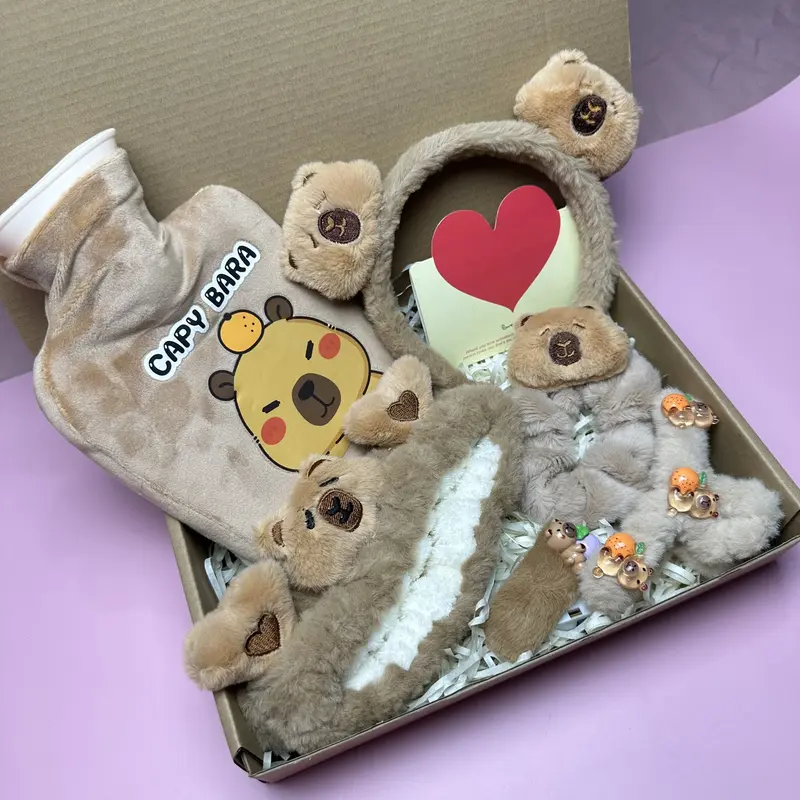 Hộp Quà Tặng Túi Chườm Cappybara Dành Tặng Bạn Bè Người Thân Dịp Lễ 14/2 8/3 20/10 Siêu Dễ Thương 3