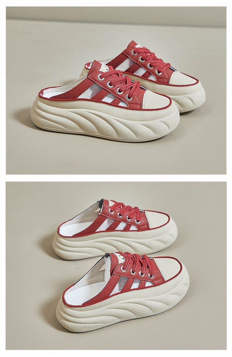 Product Introduction of Slippers Rubber Flat Mid Heel (3-5cm) Closed Toe Microfiber Footwear Comfort Girl Shoes Women Walking Shoes Dance 22