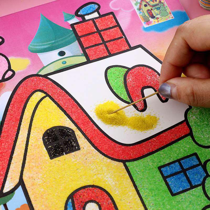 Product Introduction of 10 Tấm Tranh Cát Cho Bé Size 16 x 21 Có Cát Sẵng Nhiều Mẫu Đẹp Tha Hồ Sáng Tạo Đồ Chơi Toy Tập Tô 6