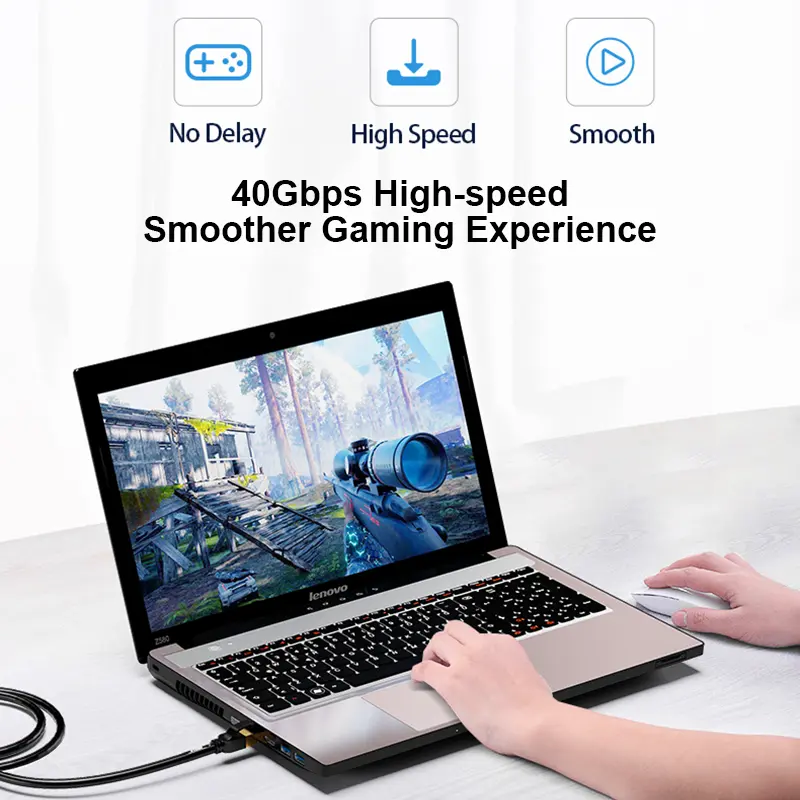 Cáp tròn Ethernet, Cat 8, Cáp mạng LAN Cat8 Rj45, Cáp phẳng 40Gbps, 26AWG, Dành cho bộ định tuyến, PC, PS4, TV, Máy tính xách tay, Tốc độ mạng lên đến 2000Mhz 2
