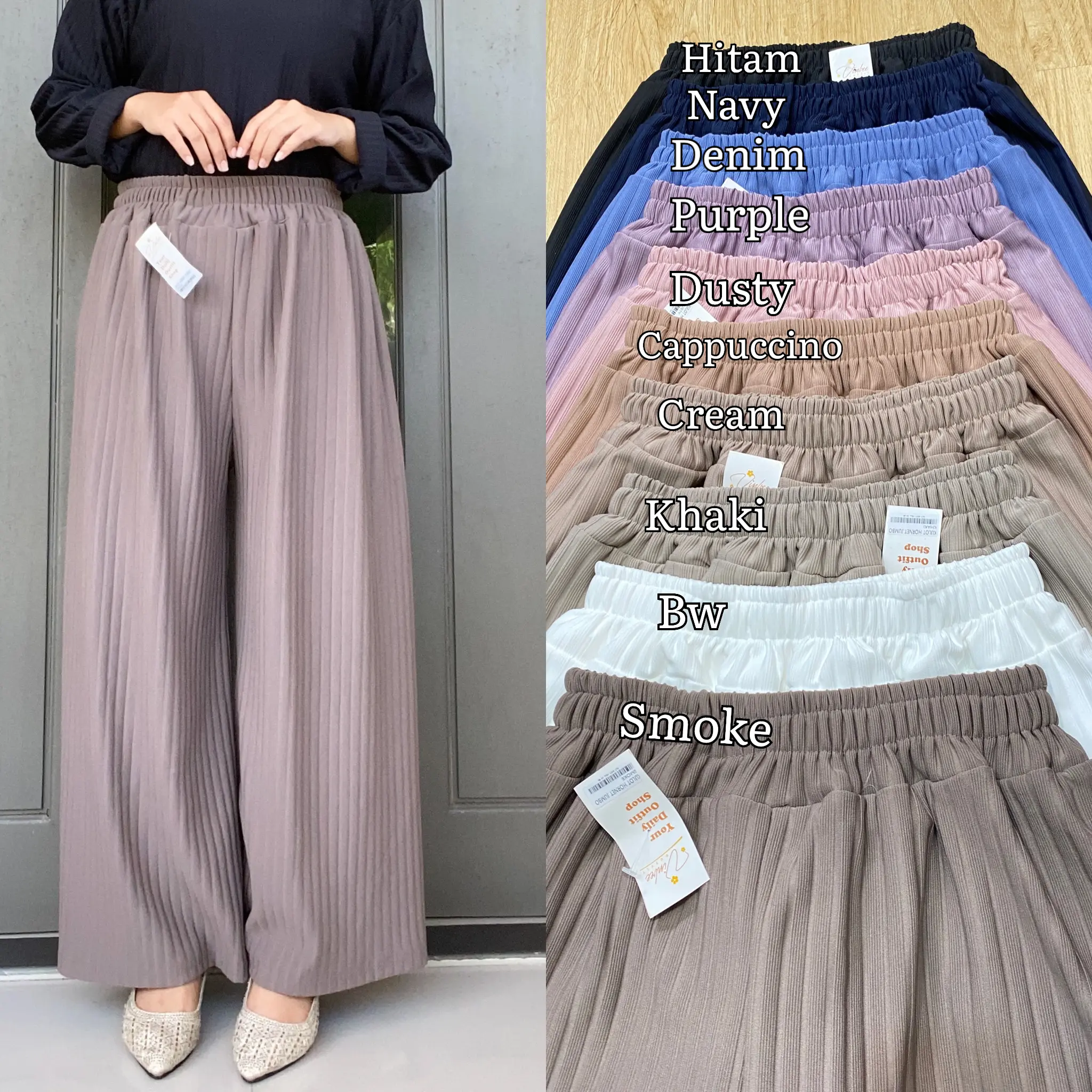 Kulot Hornet Jumbo XXL Bb 55 - 85 Kg Wanita Panjang Celana Bawahan Karet Melar Dewasa