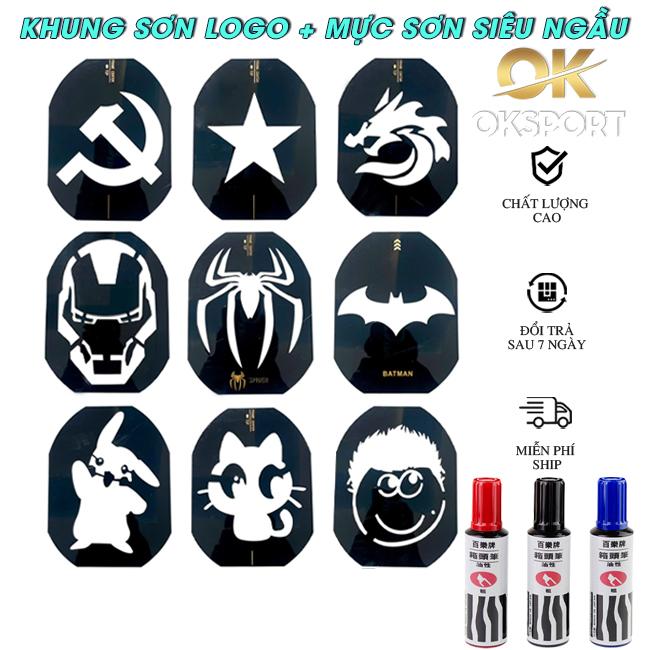 Khung sơn logo vợt cầu lông siêu ngầu tặng kèm mực sơn chuyên dụng