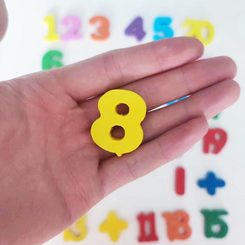 Product Introduction of 1 Set Random Color Wooden Alphabet Number Puzzle Toys for Kids, Preschool Educational Letter & Number Blocks Kids Toy Set 18