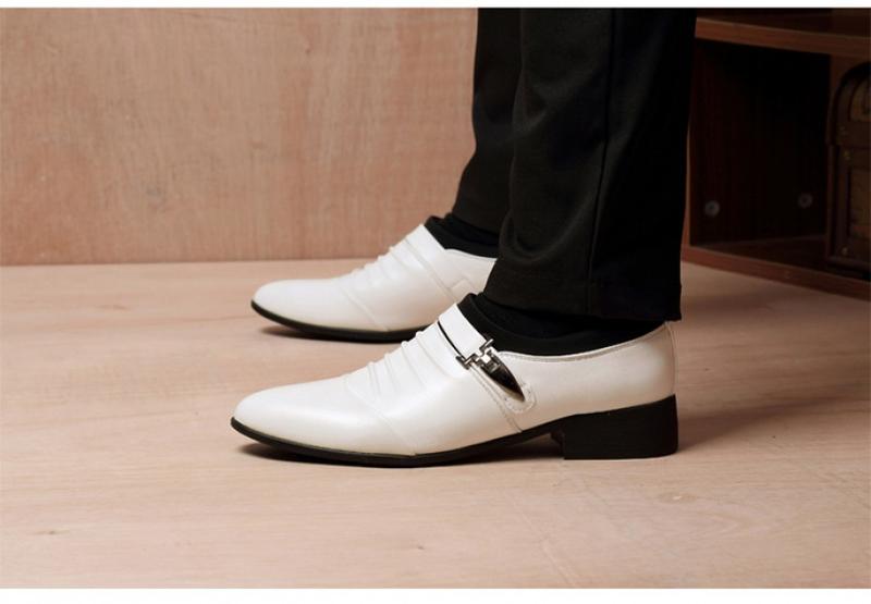 Product Introduction of Giày Nam, Hợp Xu hướng Thanh Niên, Trang Phục Trang Trọng Thường Ngày Công Sở, Làm Bằng Da, Phong Cách Hàn Quốc, Dễ Phối Đồ Anh, Mũi Nhọn, Thoáng Khí, Đế Mềm, Thời Trang 13